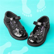Walkright Maiden Girls Black Patent Unicorn Shoe (Click For Details)
