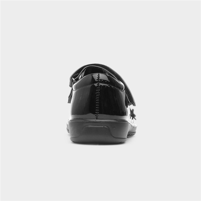 Collins Girls Black Patent School Shoe