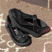 Walkright Laura Girls Black Unicorn Patent Shoe (Click For Details)