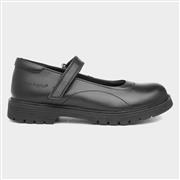 Hush Puppies Tally Girls Black Leather Shoe (Click For Details)