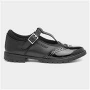 Hush Puppies Maisie Girls Black Leather T Bar Shoe (Click For Details)
