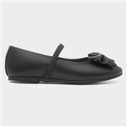 Walkright Lacyann Girls Black Bow Ballerina Shoe (Click For Details)