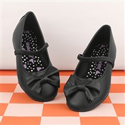 Walkright Lacyann Girls Black Bow Ballerina Shoe (Click For Details)