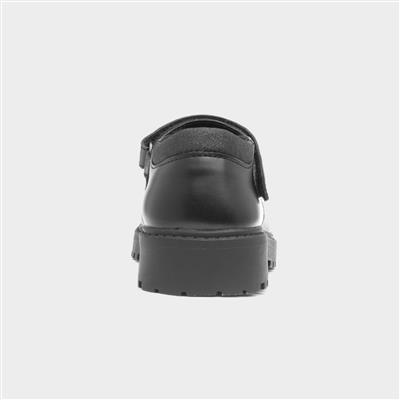 Lucille Girls Black Heart Shoe