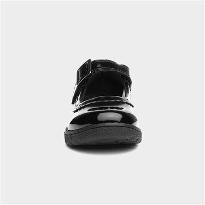 Avon Girls Black Easy Fasten Shoe