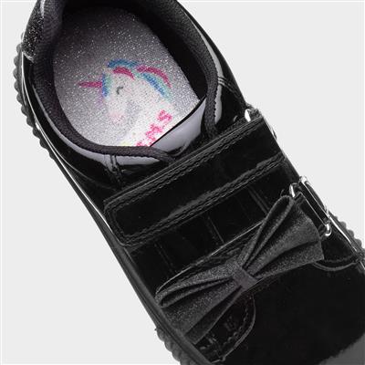 Bette Girls Black Patent Shoe