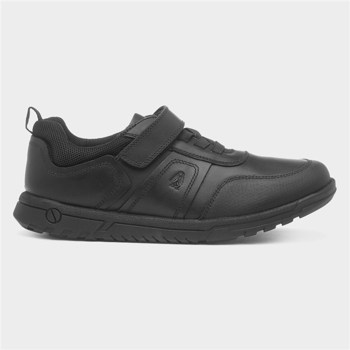 Hush Puppies Boys Black Sutton Leather School Shoe Size 5