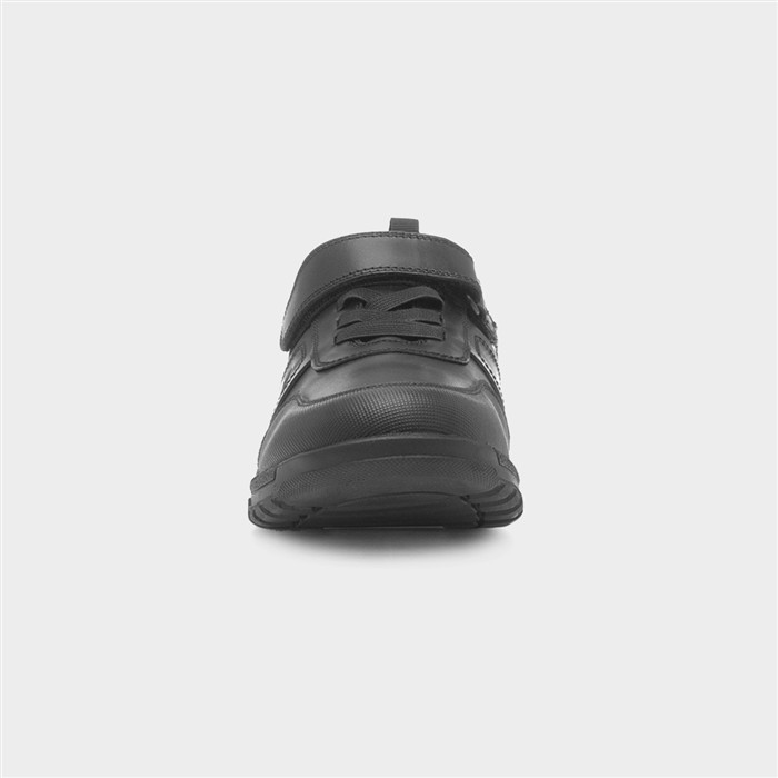 Sutton Boys Black Leather School Shoe