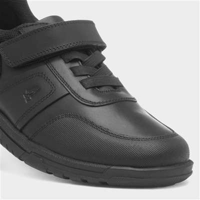 Sutton Boys Black Leather School Shoe