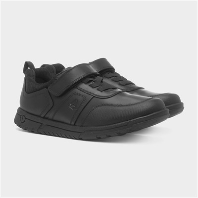 Sutton Boys Black Leather School Shoe