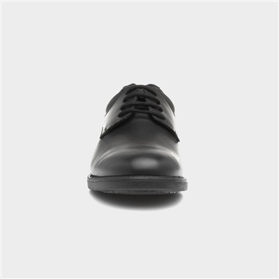 Tim Boys Black Leather Shoe