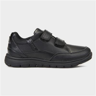 J Xunday Boy B Kids Black Leather Shoe