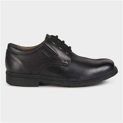 Federico Boys Black Lace Up Shoe Sizes 35-39