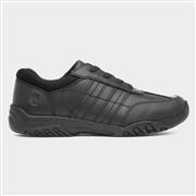 Hush Puppies Jezza Snr Boys Black School Shoe (Click For Details)