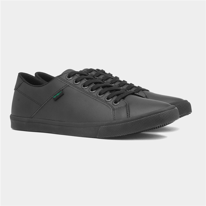 Kody Kids Black Leather Lace Up Shoe