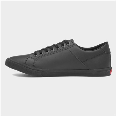 Kody Kids Black Leather Lace Up Shoe