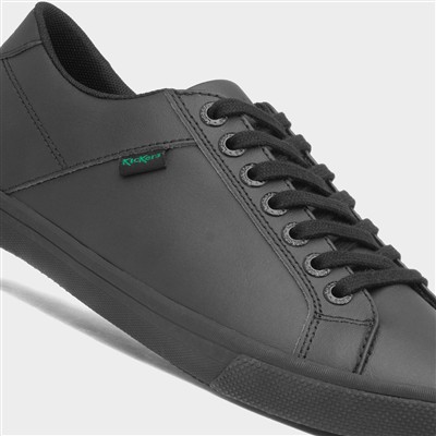 Kody Kids Black Leather Lace Up Shoe