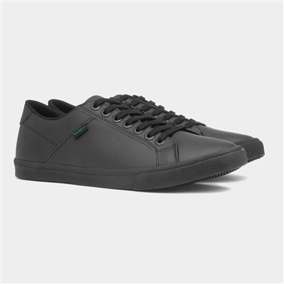 Kody Kids Black Leather Lace Up Shoe