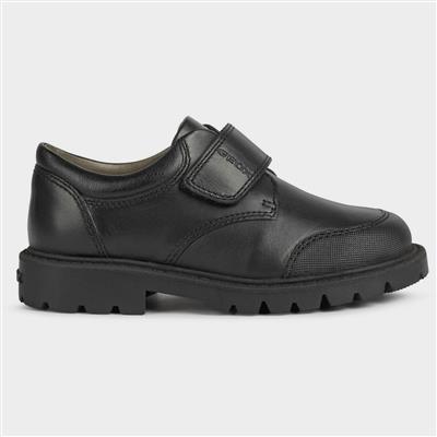 Shaylax Boys Black Leather Shoe Sizes 28-31
