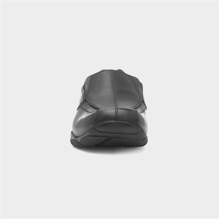 Elijah Boys Black Leather Shoe