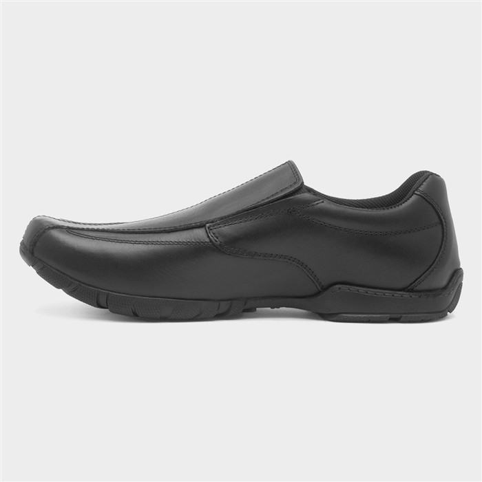 Elijah Boys Black Leather Shoe