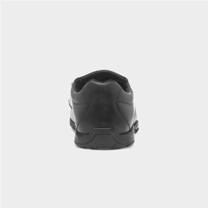 Elijah Boys Black Leather Shoe
