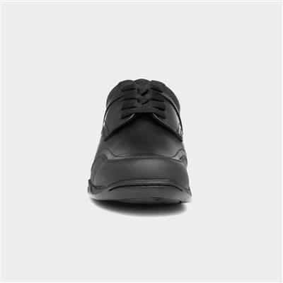 Harvey Kids Black Leather Shoe