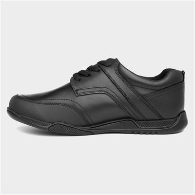 Harvey Kids Black Leather Shoe