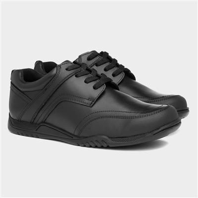 Harvey Kids Black Leather Shoe