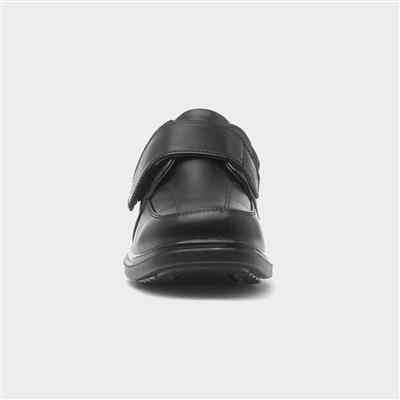 Fred Boys Black Easy Fasten Shoe