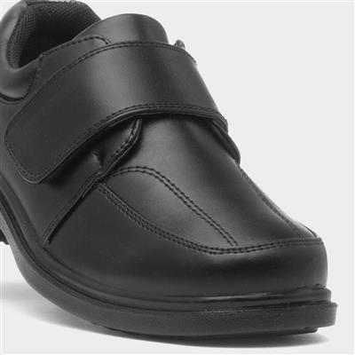 Fred Boys Black Easy Fasten Shoe