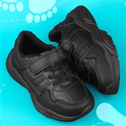 Walkright Dale Boys Black Easy Fasten Shoe (Click For Details)
