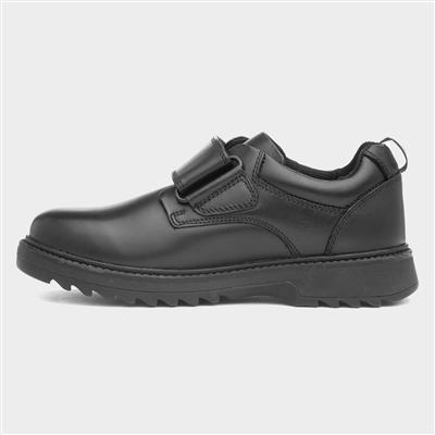 Kansas Boys Black Leather Shoe