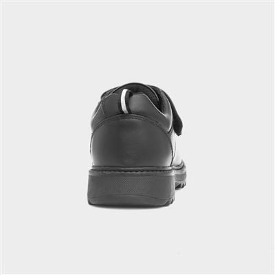 Kansas Boys Black Leather Shoe