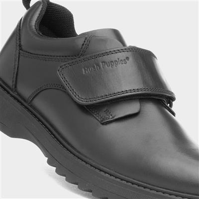 Kansas Boys Black Leather Shoe