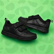 Hush Puppies Baltimore Boys Black Leather Shoe (Click For Details)