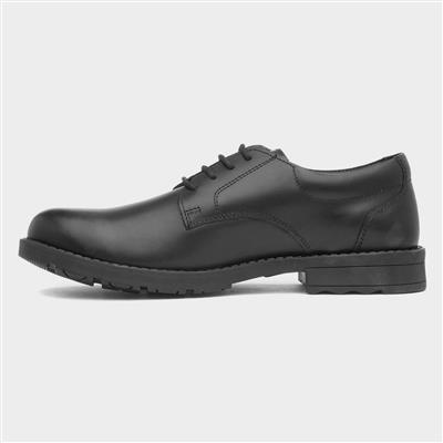 Bruno Snr Boys Black School Shoe