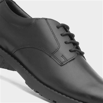 Bruno Snr Boys Black School Shoe
