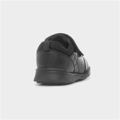 Lennon Boys Black Leather School Shoe