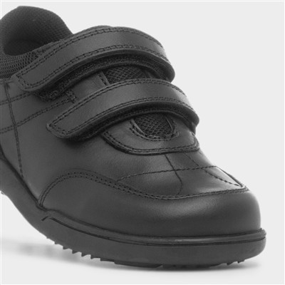 Lennon Boys Black Leather School Shoe
