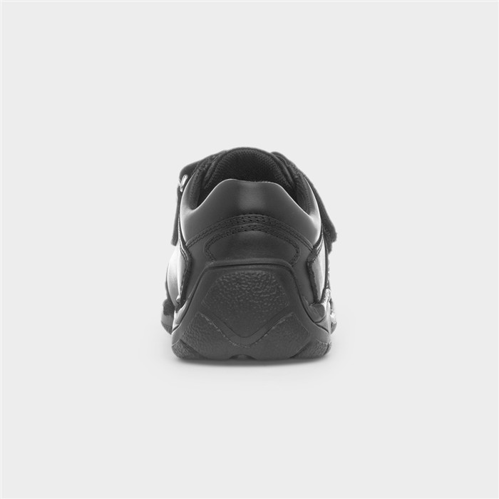 Arlo Boys Black Leather School Shoe