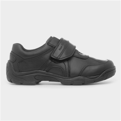 Arlo Boys Black Leather School Shoe