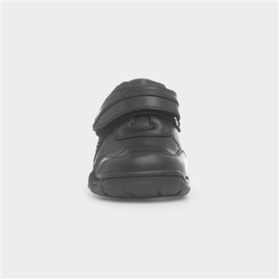 Arlo Boys Black Leather School Shoe