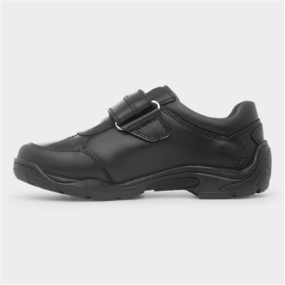 Arlo Boys Black Leather School Shoe