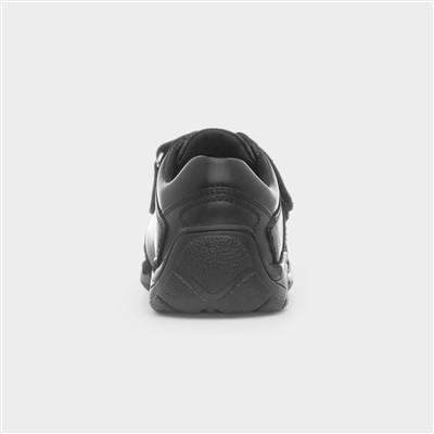 Arlo Boys Black Leather School Shoe