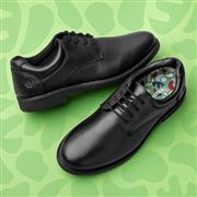 Hush Puppies Tim Boys Black Leather Lace Up Shoe (Click For Details)