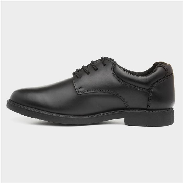 Tim Boys Black Leather Lace Up Shoe