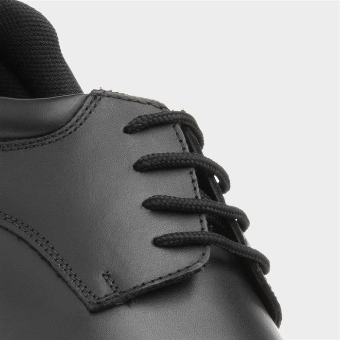 Tim Boys Black Leather Lace Up Shoe