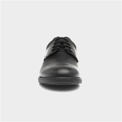 Tim Boys Black Leather Lace Up Shoe