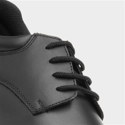 Tim Boys Black Leather Lace Up Shoe